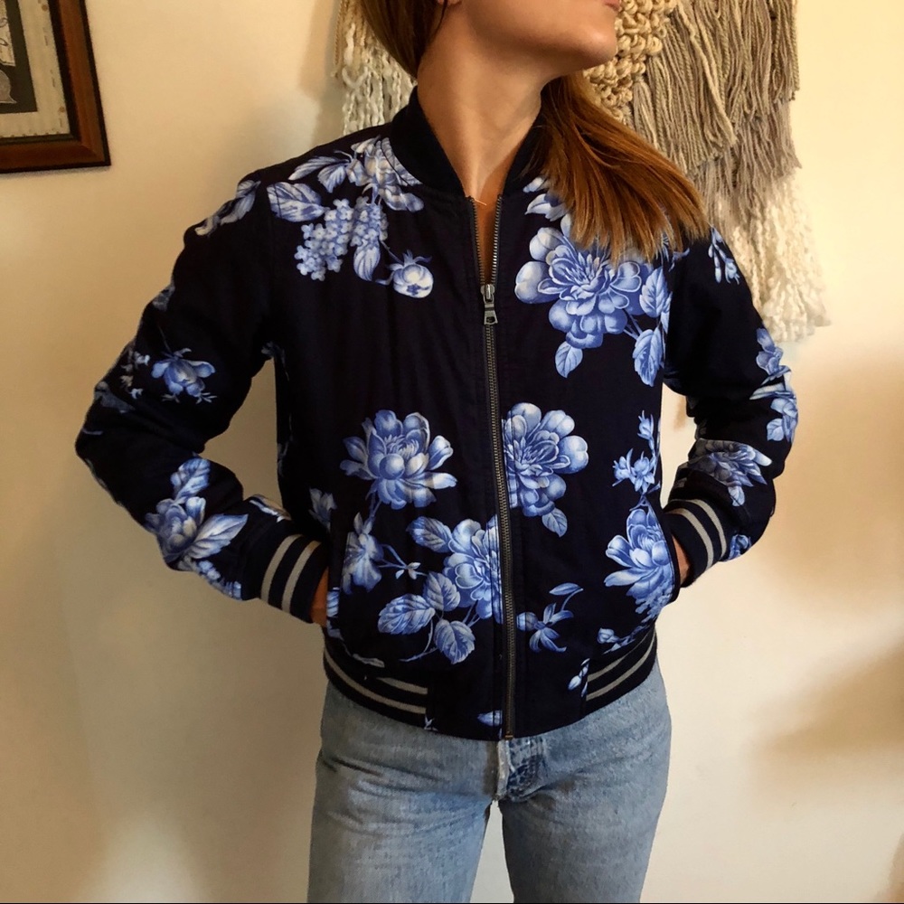 Gap floral bomber jacket
